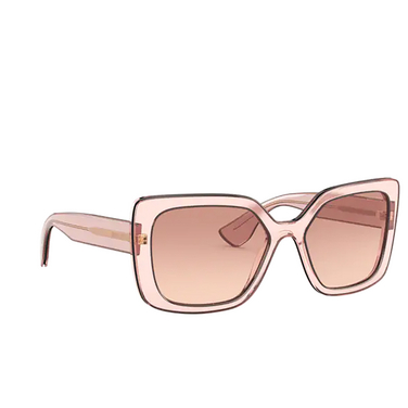 Miu Miu MU 09VS Sunglasses 01I0A5 pink transparent - three-quarters view