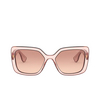 Miu Miu MU 09VS Sunglasses 01I0A5 pink transparent - product thumbnail 1/3