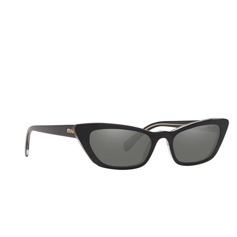 Miu Miu MU 10US Sunglasses 2AF175 top black on transparent - 2/3