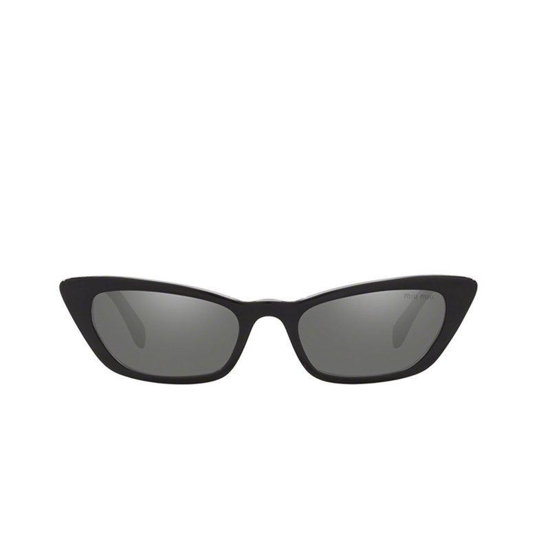 Miu Miu MU 10US Sunglasses 2AF175 top black on transparent - 1/3