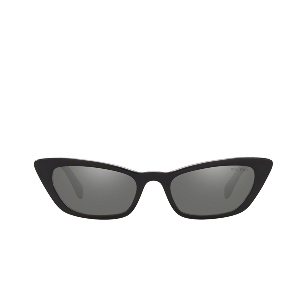 Miu Miu MU 10US Sunglasses 2AF175 TOP BLACK ON TRANSPARENT - front view