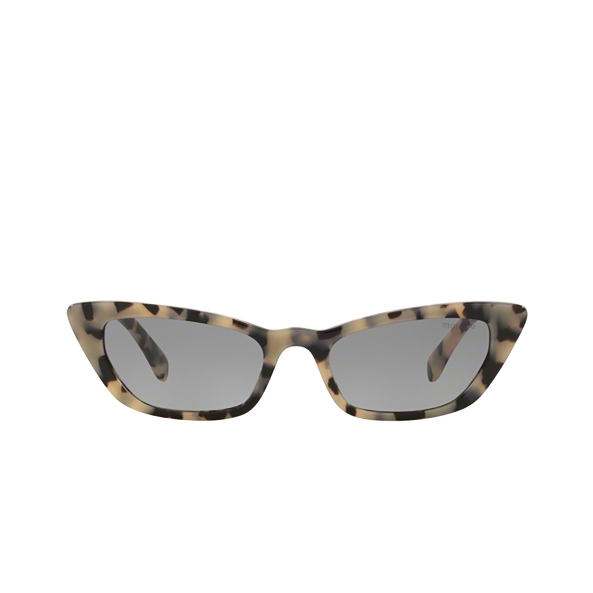 Miu Miu® Cat-eye Sunglasses: MU 10US color Sand Havana Brown KAD3M1 - front view.