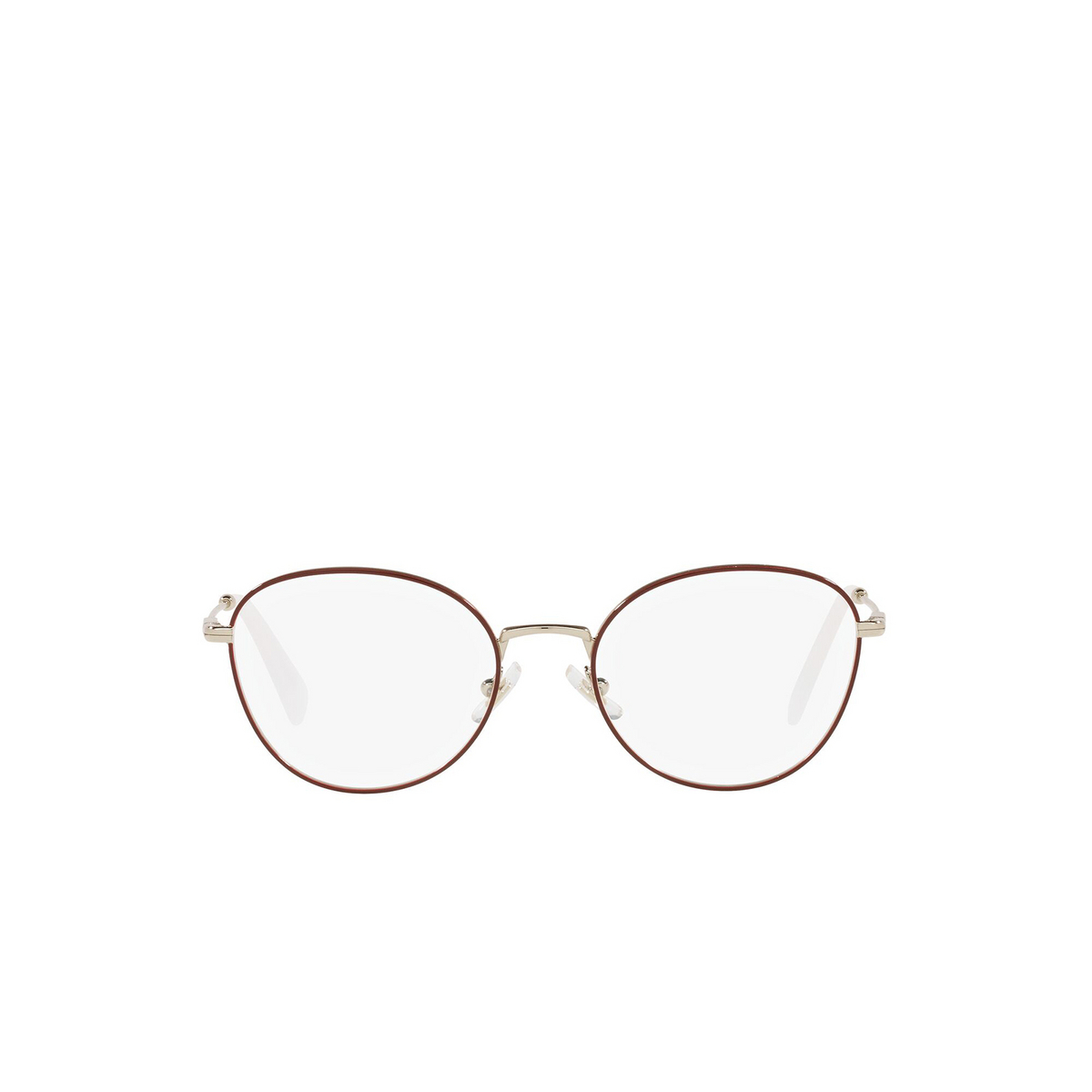 Miu Miu® Cat-eye Eyeglasses: MU 50UV color Bordeaux 09X1O1 - front view.