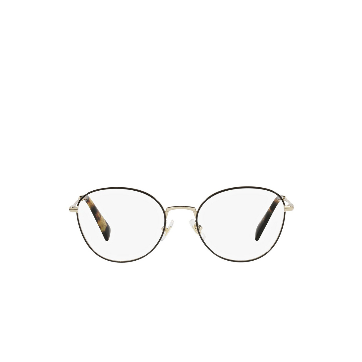 Miu Miu® Cat-eye Eyeglasses: MU 50UV color Black AAV1O1 - front view.