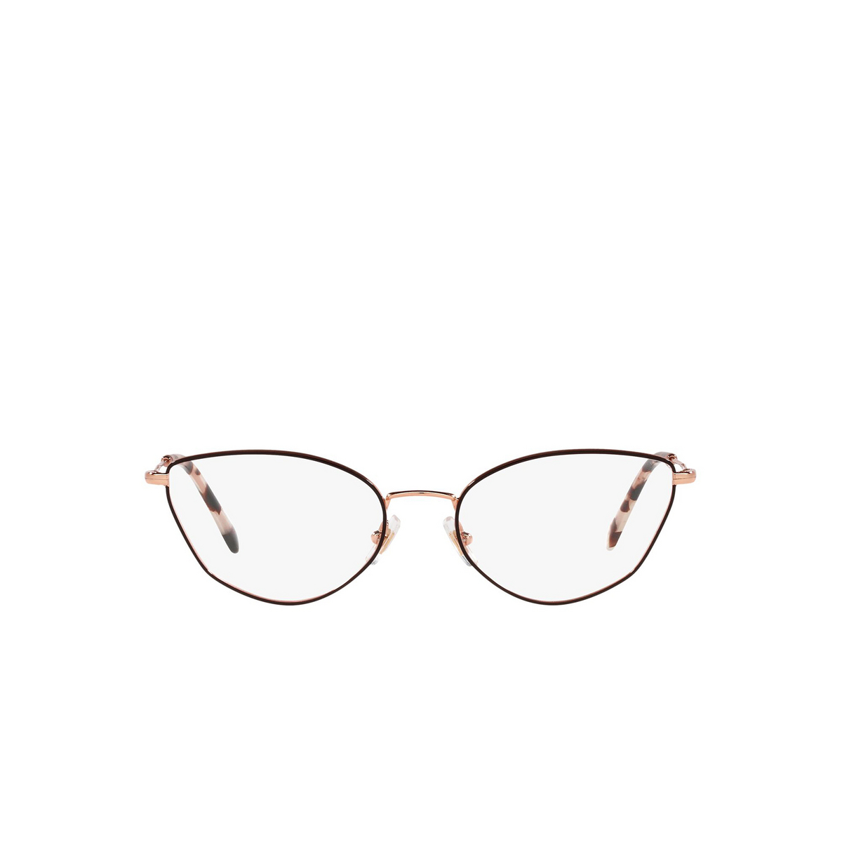 Miu Miu® Cat-eye Eyeglasses: MU 51SV color Brown 3311O1 - front view.