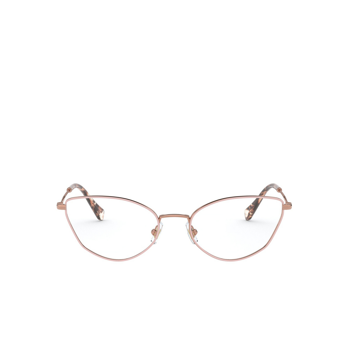 Miu Miu® Cat-eye Eyeglasses: MU 51SV color Pink Gold / Powder YEP1O1 - front view.