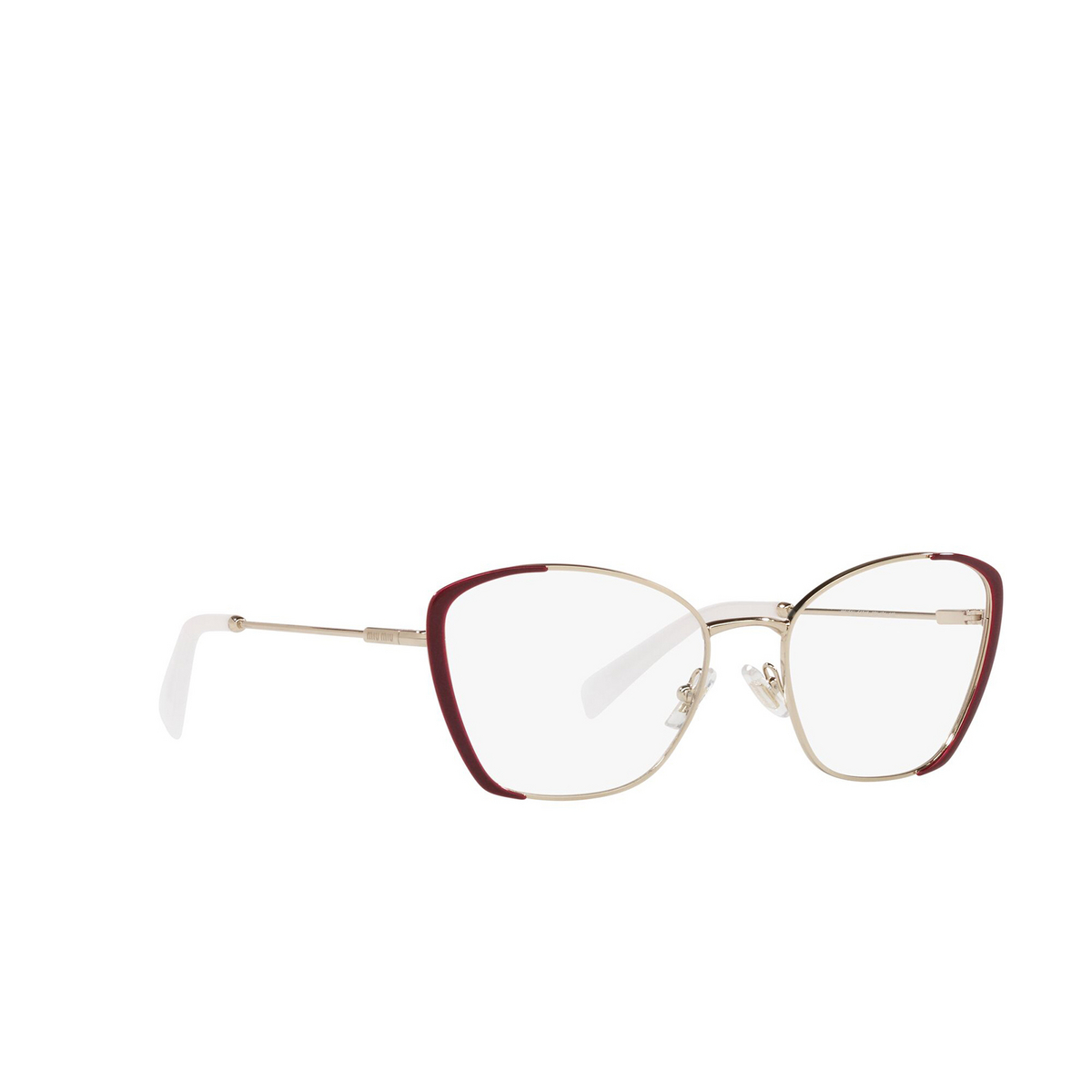 Miu Miu MU 51UV Eyeglasses 09X1O1 Bordeaux - three-quarters view