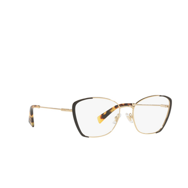 Miu Miu MU 51UV Eyeglasses AAV1O1 black - three-quarters view