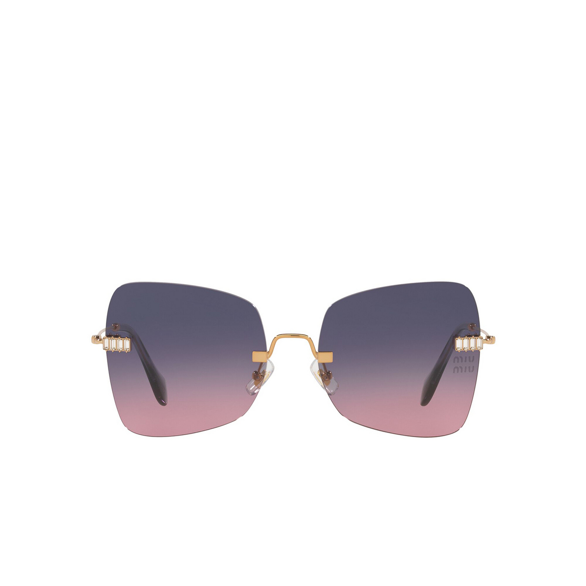 Miu Miu® Butterfly Sunglasses: MU 51WS color Antique Gold 7OE06N - front view.