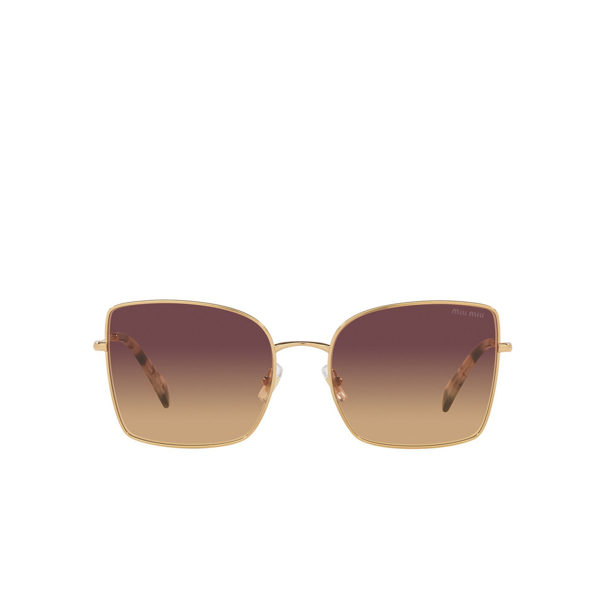 Miu Miu® Butterfly Sunglasses: MU 51WS color Antique Gold 7OE07P - front view.