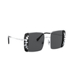 Miu Miu MU 56VS Sunglasses 01E5S0 silver / black - product thumbnail 2/3