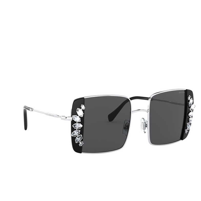 Miu Miu MU 56VS Sunglasses 01E5S0 silver / black - 2/3
