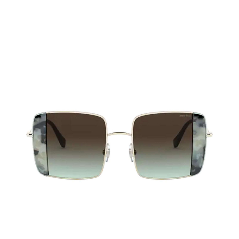 Miu Miu MU 56VS Sunglasses 08D07B pale gold / havana light blue - 1/3