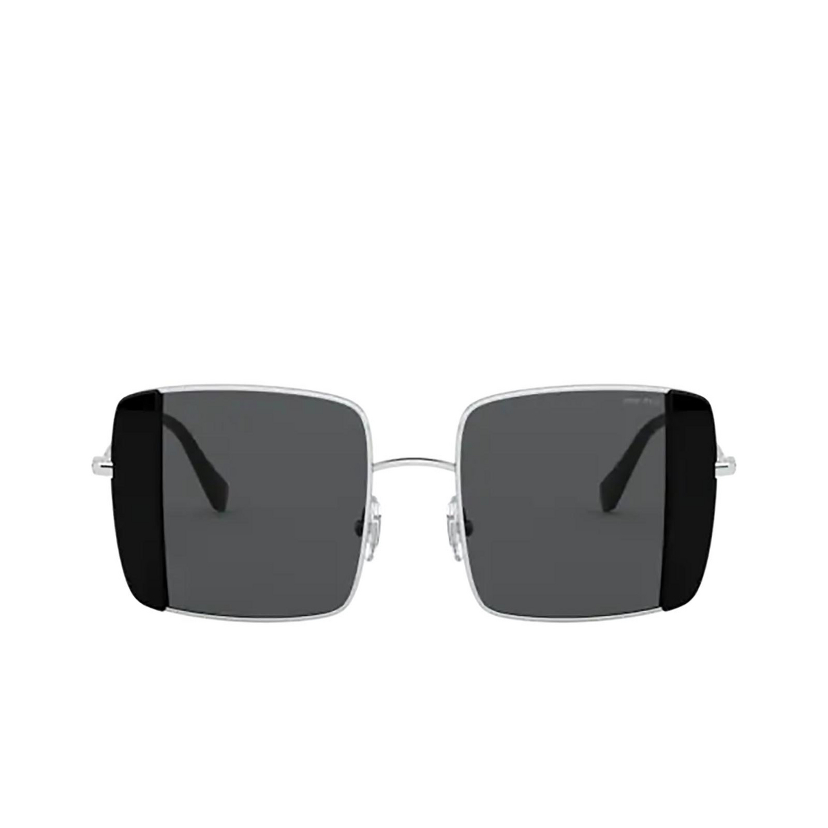 Miu Miu MU 56VS Sunglasses 1AB5S0 SILVER / BLACK - front view