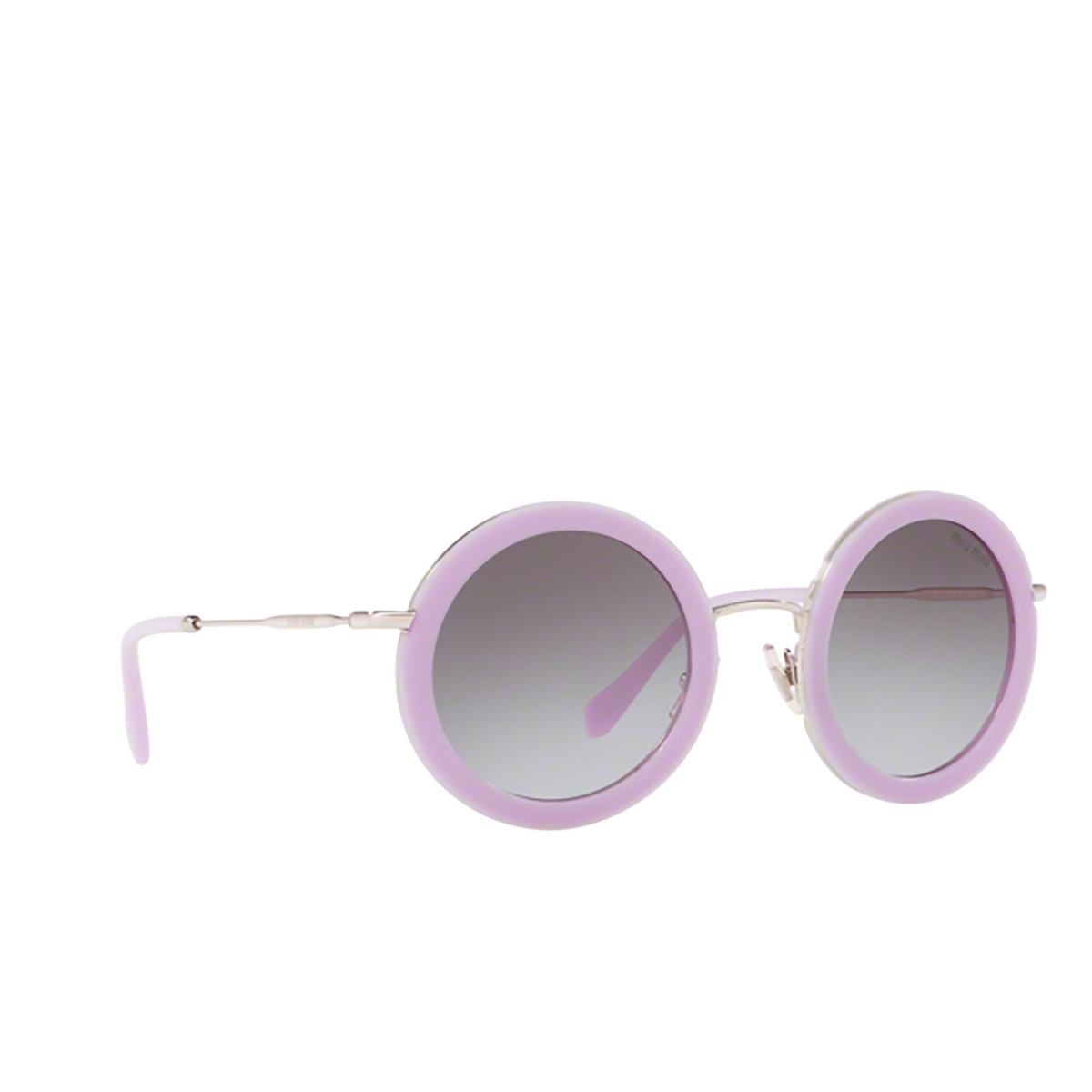 Miu Miu® Sunglasses: MU 59US color Opal Lilac 1363E2 - front view.