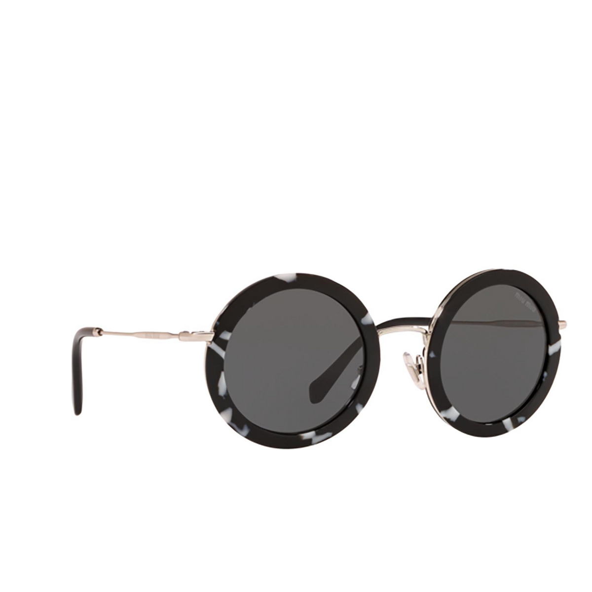 Miu Miu MU 59US Sunglasses PC75S0 HAVANA BLACK / WHITE - Mia Burton