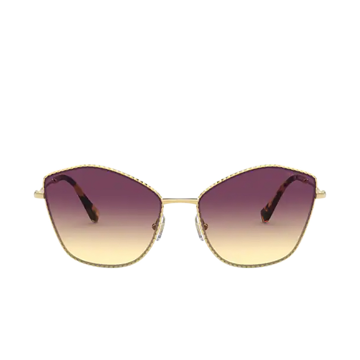 Miu Miu® Irregular Sunglasses: MU 60VS color Gold 5AK09B - front view.