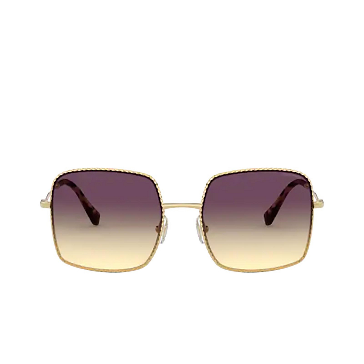 Miu Miu® Square Sunglasses: MU 61VS color Gold 5AK09B - front view.