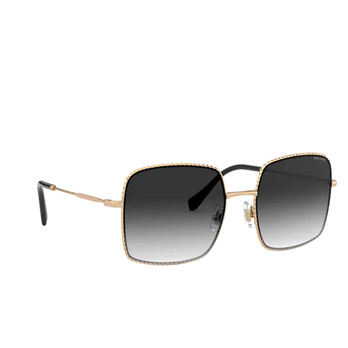 Miu Miu® Square Sunglasses: MU 61VS color Antique Gold 7OE5D1 - three-quarters view.