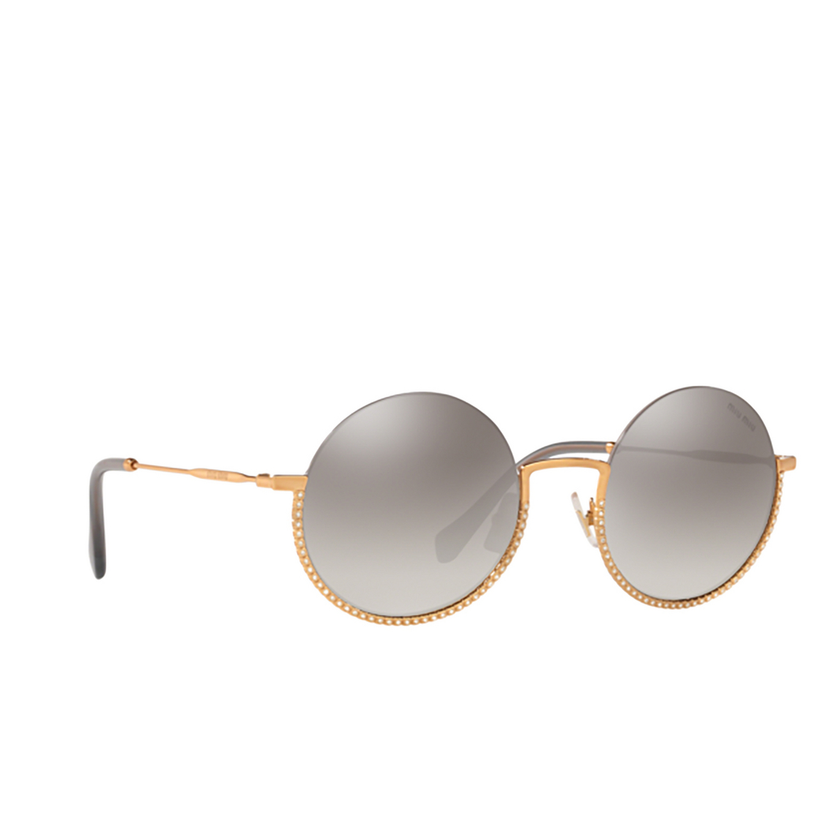 Miu Miu MU 69US Sunglasses 7OE5O0 ANTIQUE GOLD - three-quarters view
