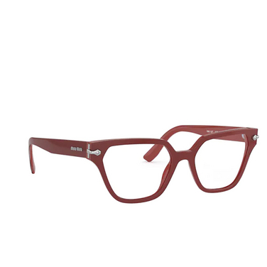 Miu Miu SPECIAL PROJECT Eyeglasses 05F1O1 dark pink / crystal - three-quarters view