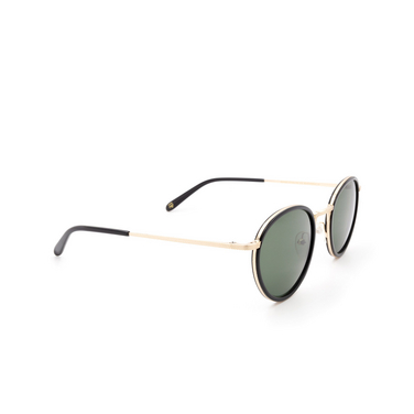 Moscot BUPKES SUN Sonnenbrillen BLACK/GOLD - Dreiviertelansicht