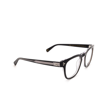 Moscot DUDEL Eyeglasses BLACK-CRYSTAL - three-quarters view