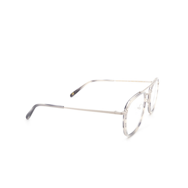 Moscot MACHER Eyeglasses GREY TORTOISE/SILVER - three-quarters view