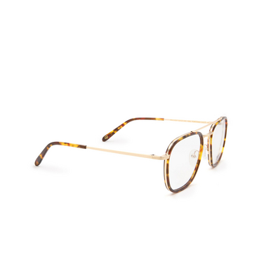 Moscot MACHER Eyeglasses TORTOISE GOLD - three-quarters view