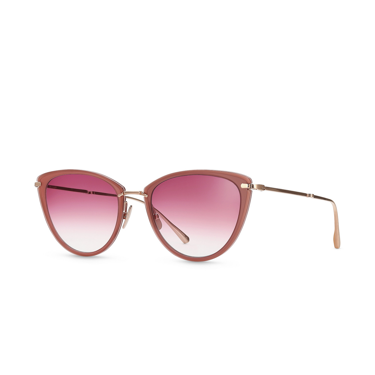 Mr. Leight® Butterfly Sunglasses: Beverly S color RW-18KRG/SG - three-quarters view.