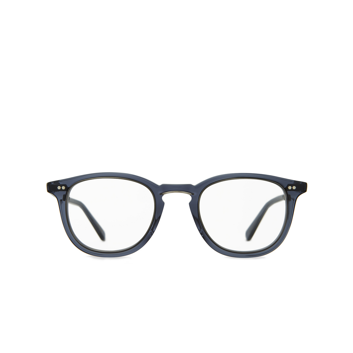 Mr. Leight® Square Eyeglasses: Coopers C color Midnight - Antique Platinum Mid-antplt - front view.