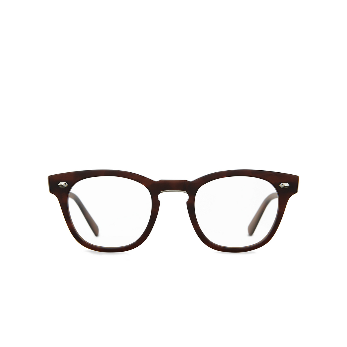 Mr. Leight® Square Eyeglasses: Hanalei C color Honey Laminate - 12k White Gold HLA-12KG - front view.