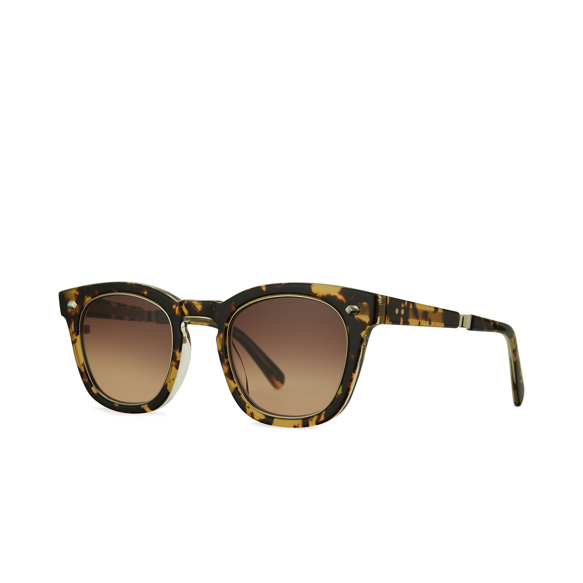 Mr. Leight HANALEI S Sunglasses BOHO-12KG/WITH Bohemian Tortoise - 12k White Gold - three-quarters view