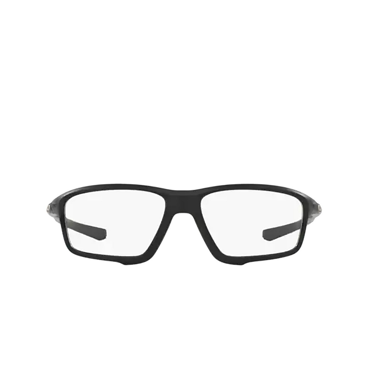 Oakley® Square Eyeglasses: Crosslink Zero OX8076 color Satin Black 807607 - front view.