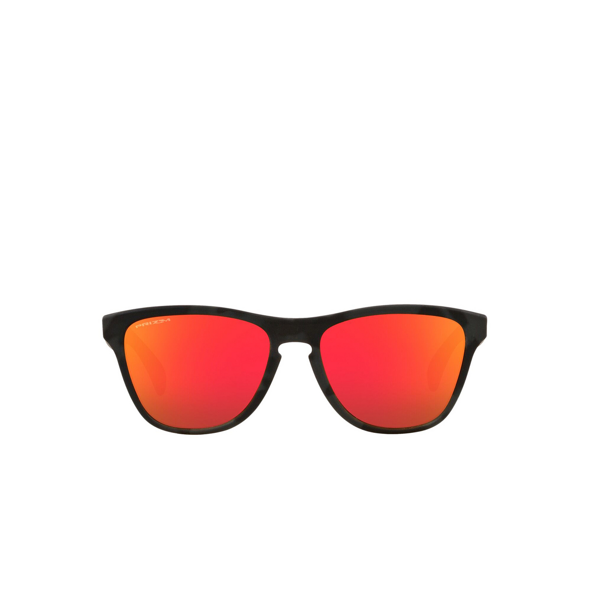 Oakley® Square Sunglasses: Frogskins Xs OJ9006 color Matte Black Camo 900629 - front view.