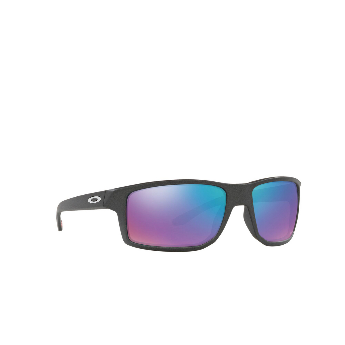 Oakley® Square Sunglasses: Gibston OO9449 color Steel 944917 - three-quarters view.