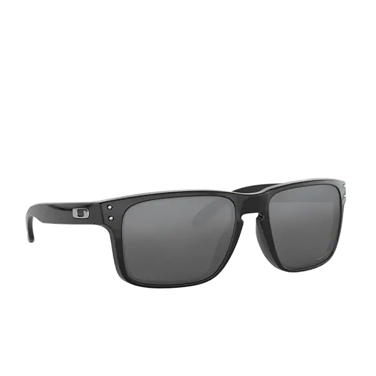 Oakley HOLBROOK Sunglasses 9102E1 POLISHED BLACK - three-quarters view