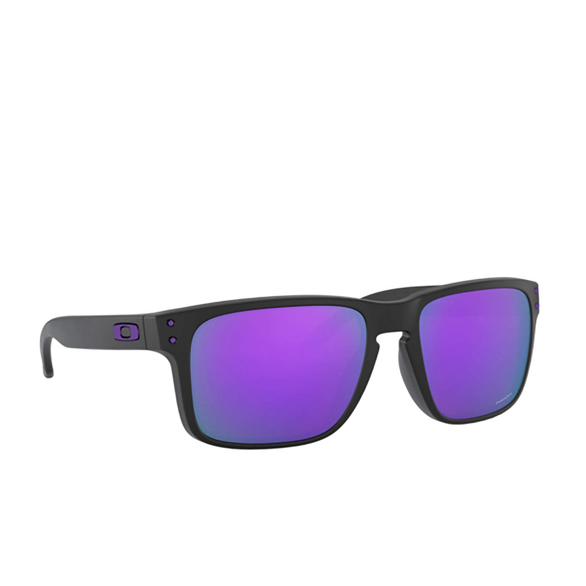 Oakley HOLBROOK Sunglasses 9102K6 MATTE BLACK - three-quarters view
