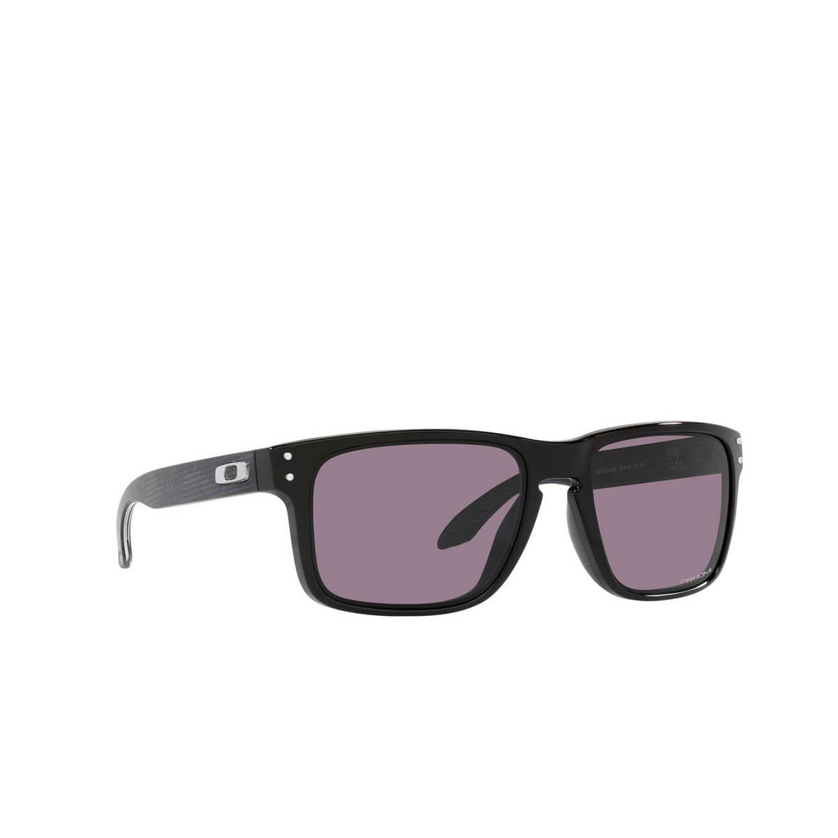 Oakley HOLBROOK Sunglasses 9102U6 Polished Black - three-quarters view