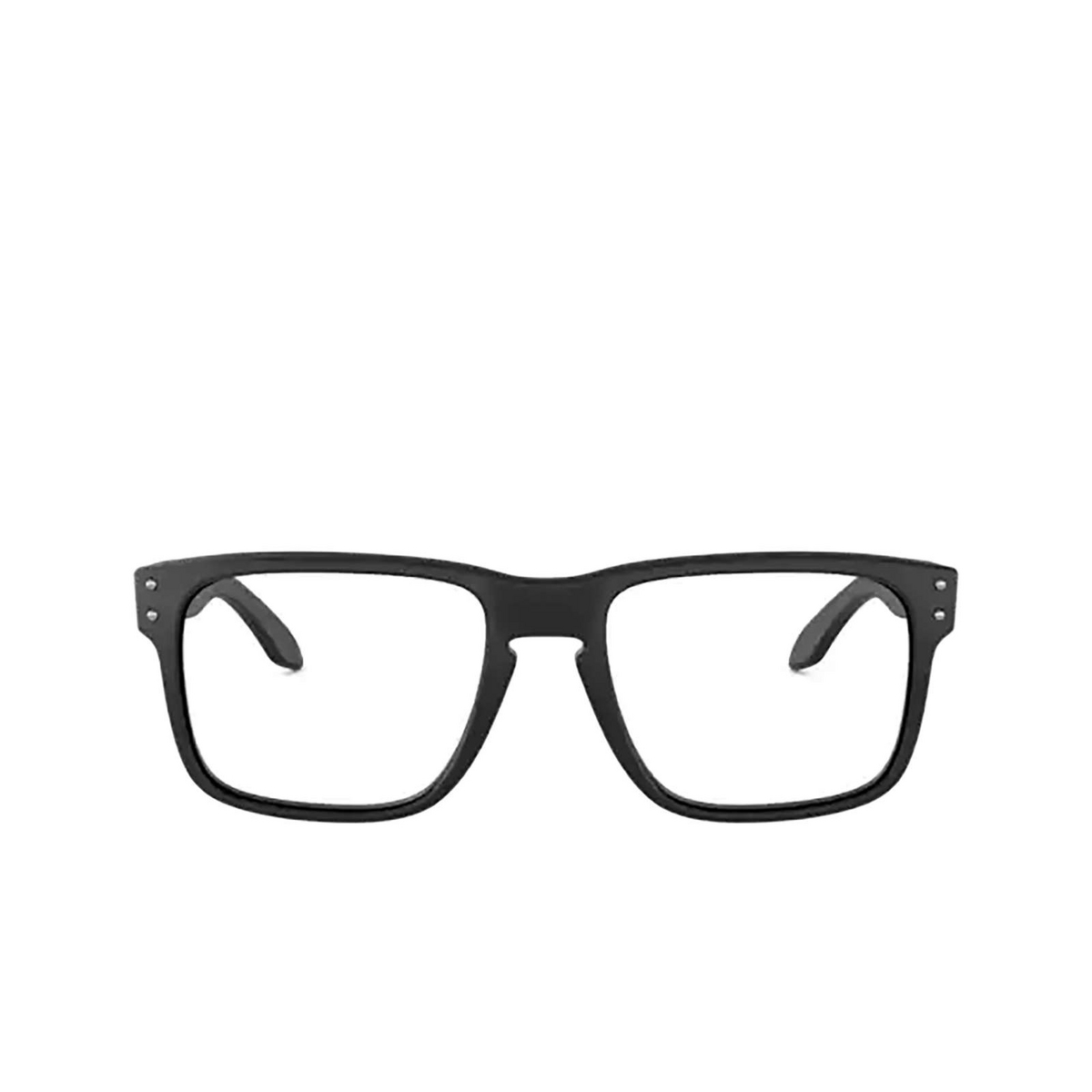 Oakley® Square Eyeglasses: Holbrook Rx OX8156 color Satin Black 815601 - front view.