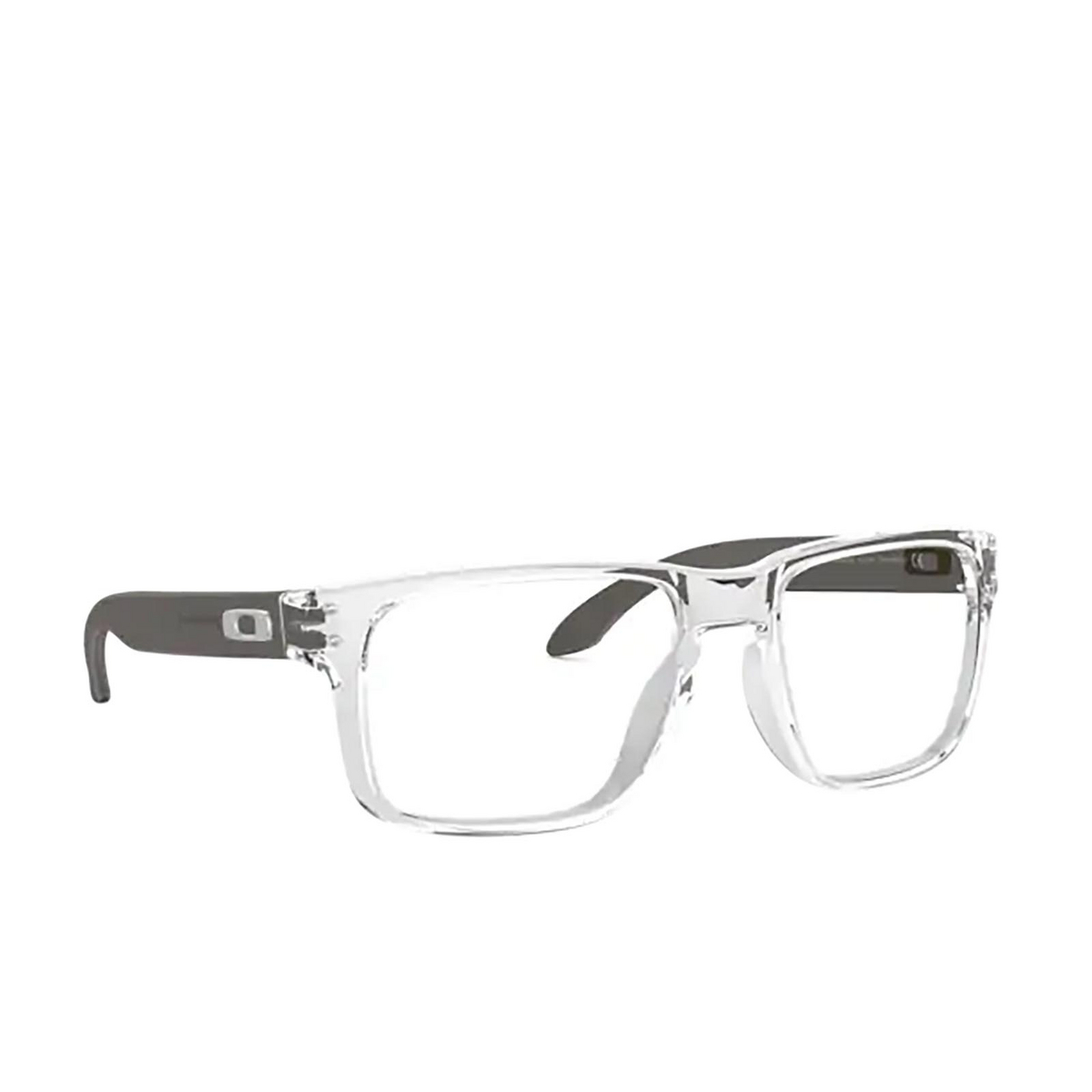 Oakley® Square Eyeglasses: Holbrook Rx OX8156 color Polished Clear 815603 - three-quarters view.