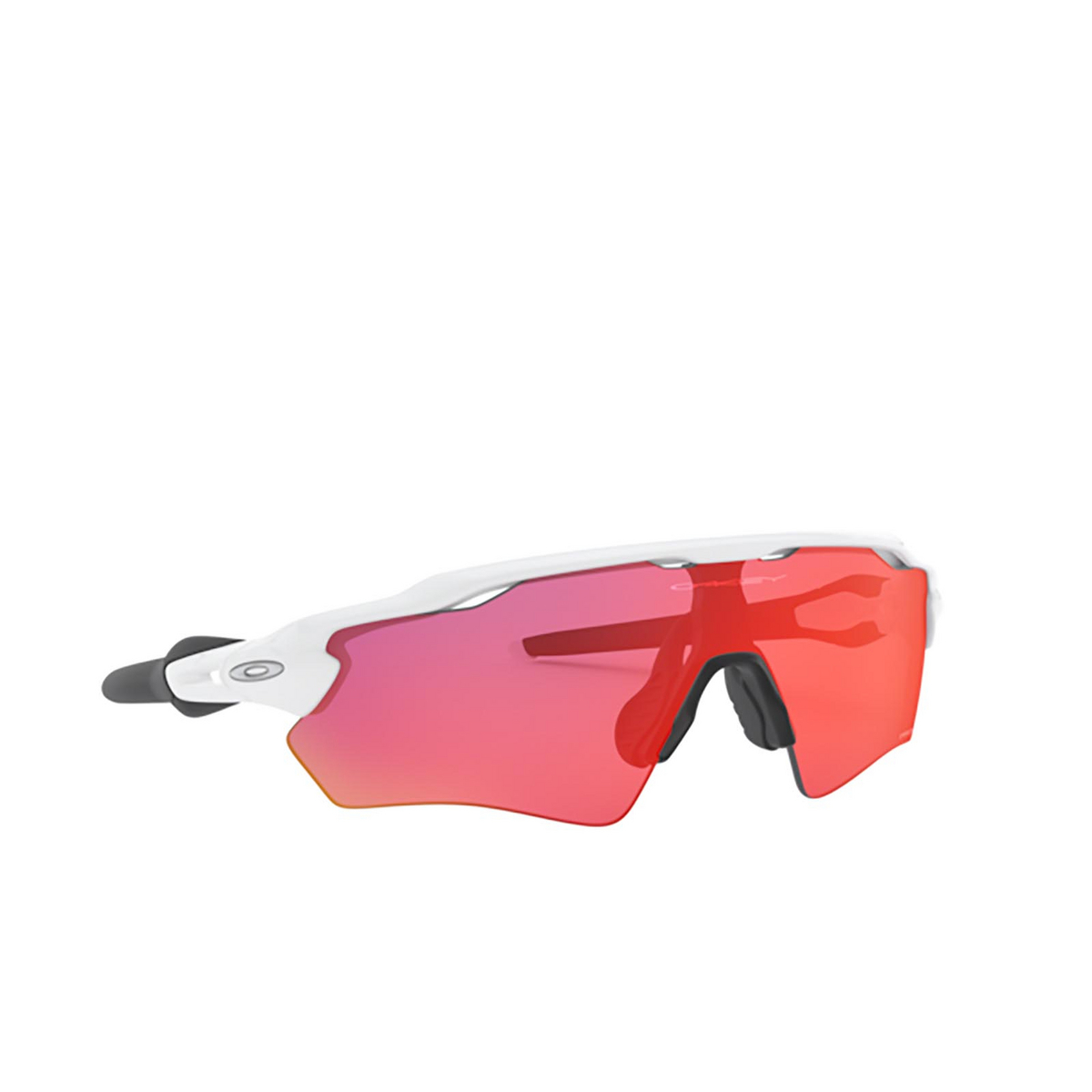 Oakley® Rectangle Sunglasses: Radar Ev Xs Path OJ9001 color Polished White 900105 - three-quarters view.