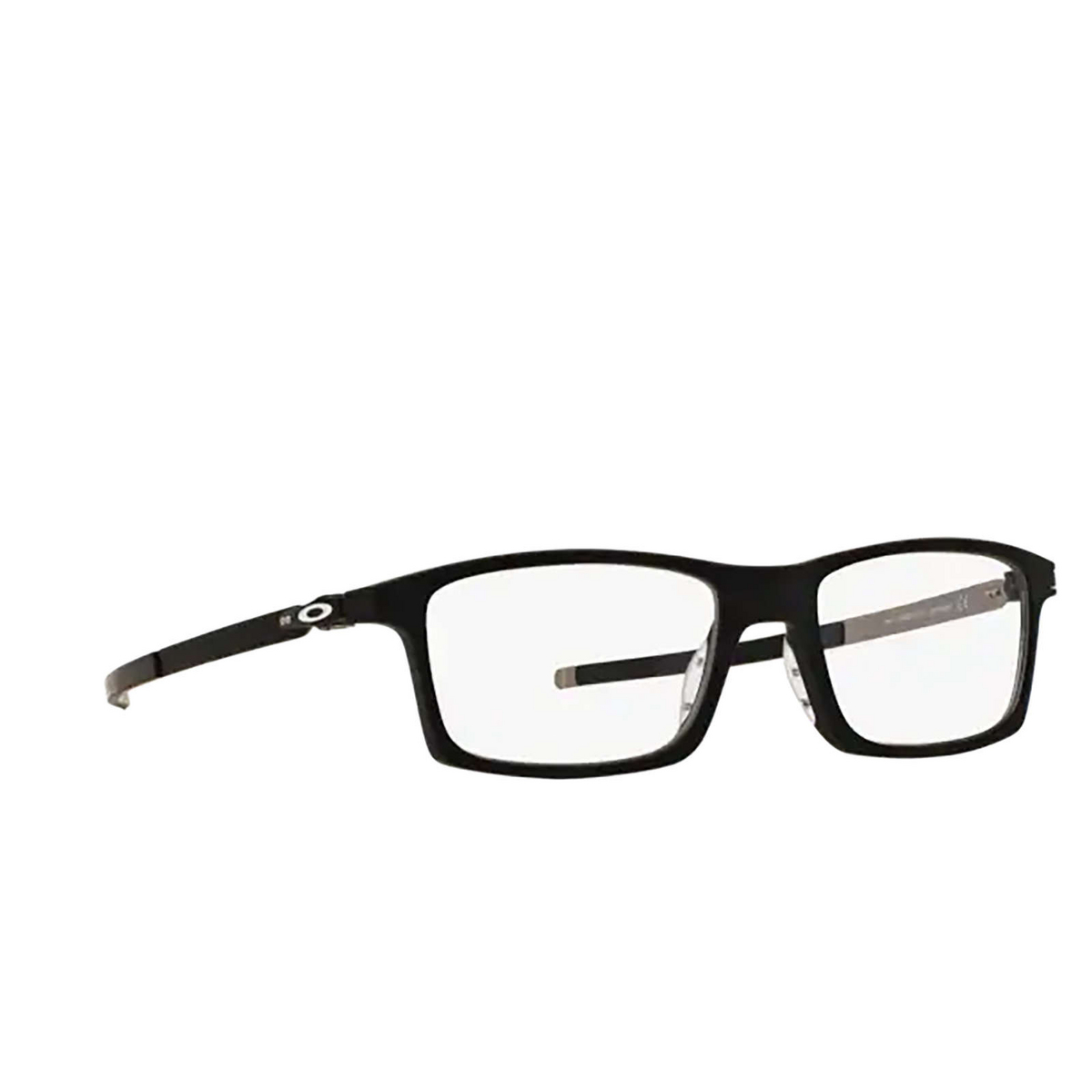 Oakley PITCHMAN Eyeglasses 805001 Satin Black - three-quarters view