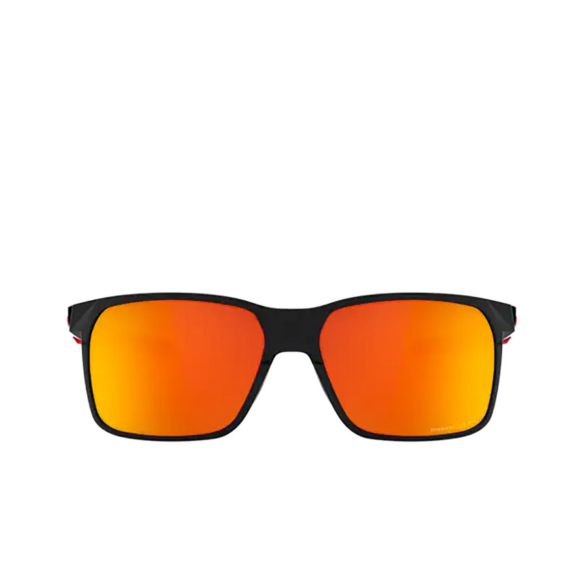 Oakley® Rectangle Sunglasses: OO9460 Portal X color 946005 Polished Black - front view