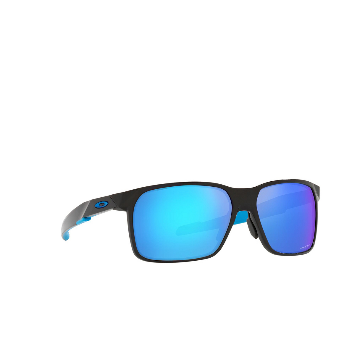 Oakley PORTAL X Sunglasses 946016 Polished Black - three-quarters view
