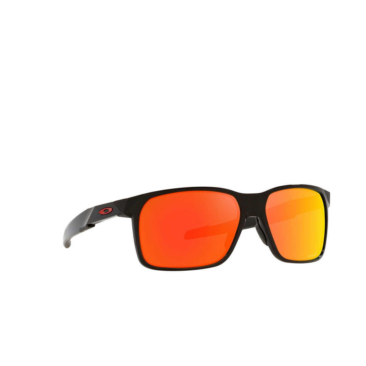 Oakley PORTAL X Sunglasses 946017 Polished Black - three-quarters view