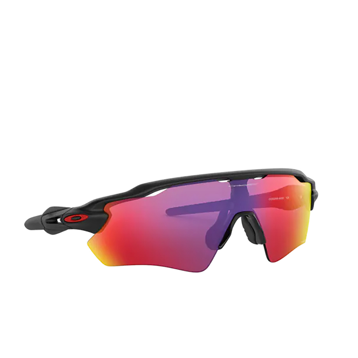 Oakley® Sport Sunglasses: Radar Ev Path OO9208 color Matte Black 920846 - three-quarters view.