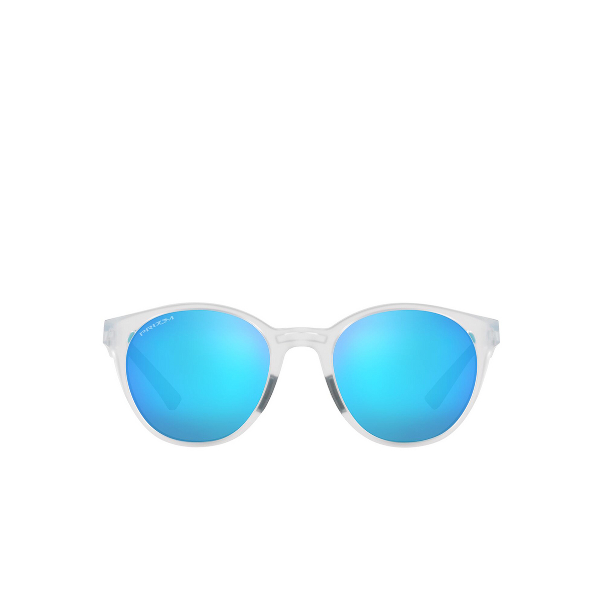 Oakley® Round Sunglasses: Spindrift OO9474 color Matte Clear 947404 - front view.
