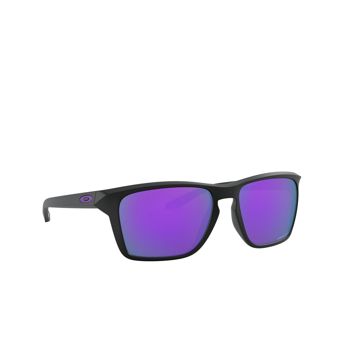 Oakley® Square Sunglasses: Sylas OO9448 color Matte Black 944810 - three-quarters view.