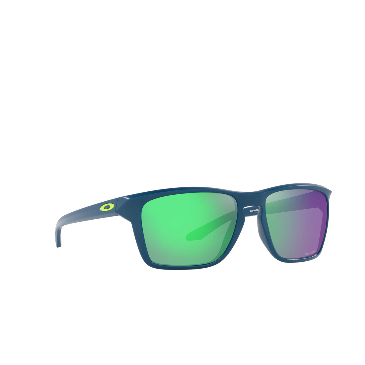 Oakley® Square Sunglasses: Sylas OO9448 color Half Matte Poseidon 944820 - three-quarters view.